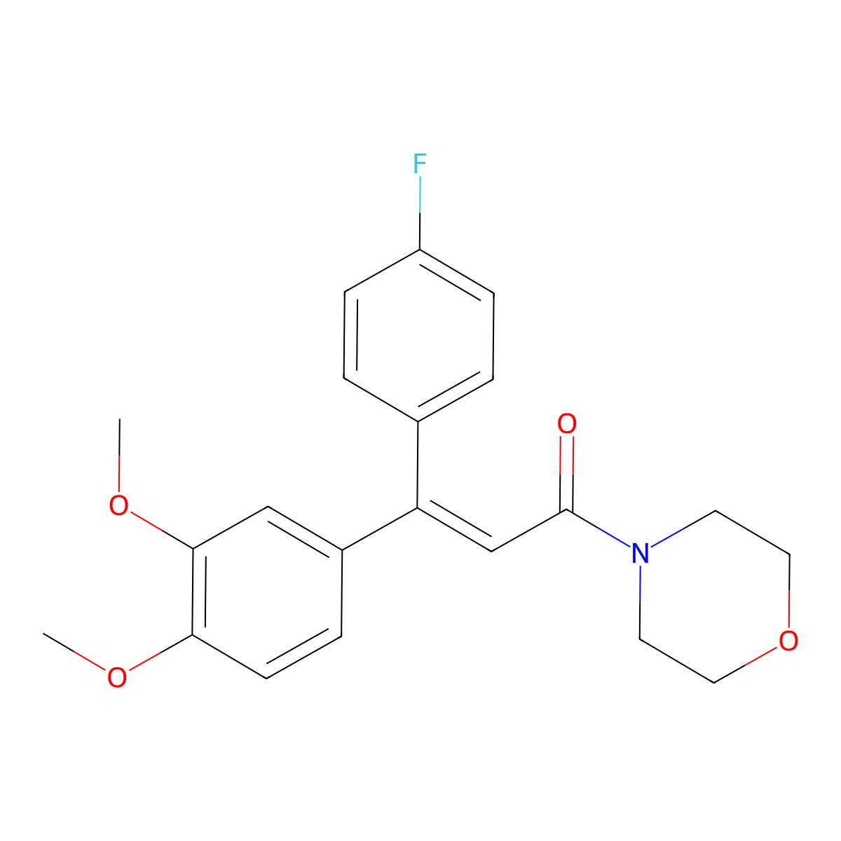 (E)-flumorph molecular structure, CAS 211867-47-9