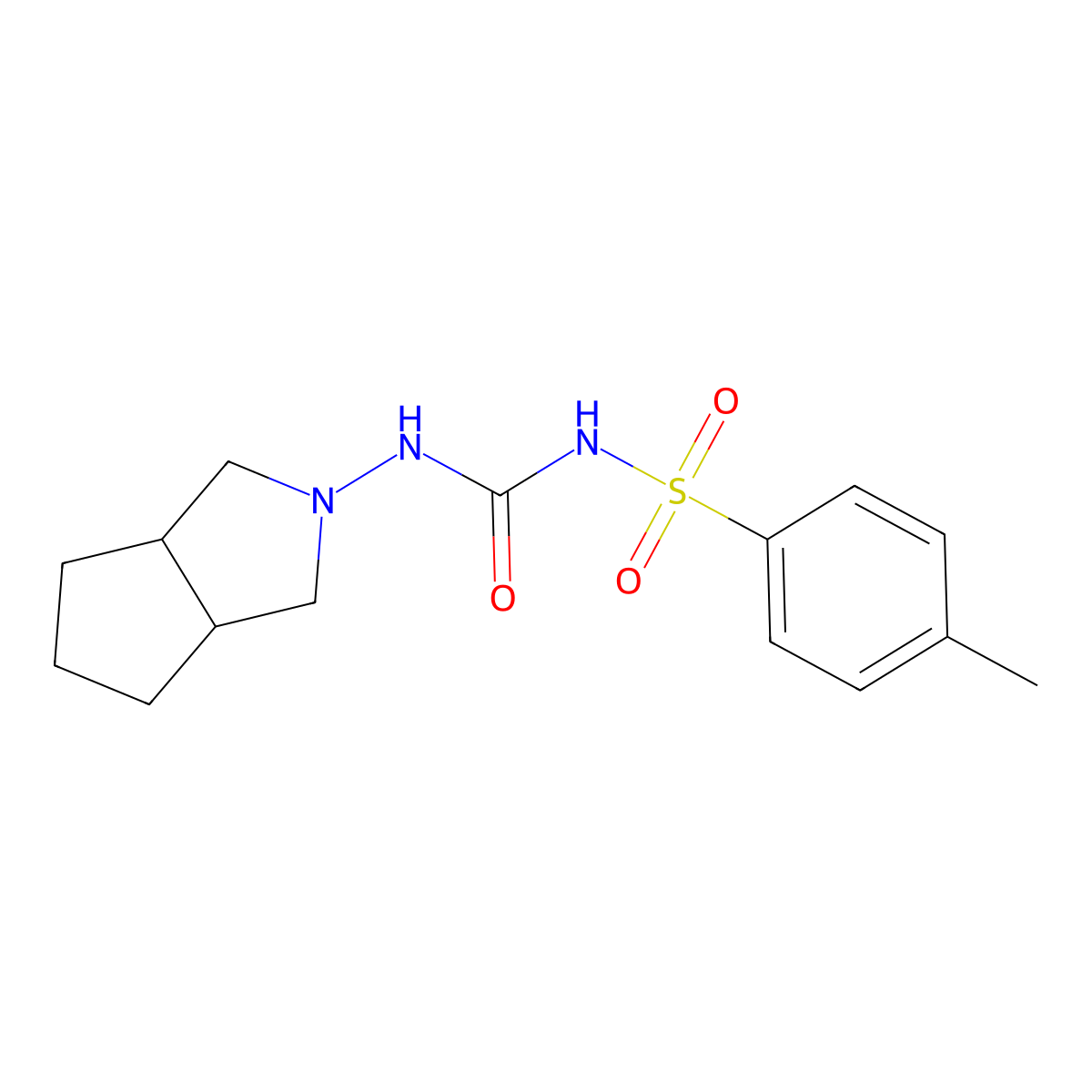 Gliclazide molecular structure, CAS 21187-98-4