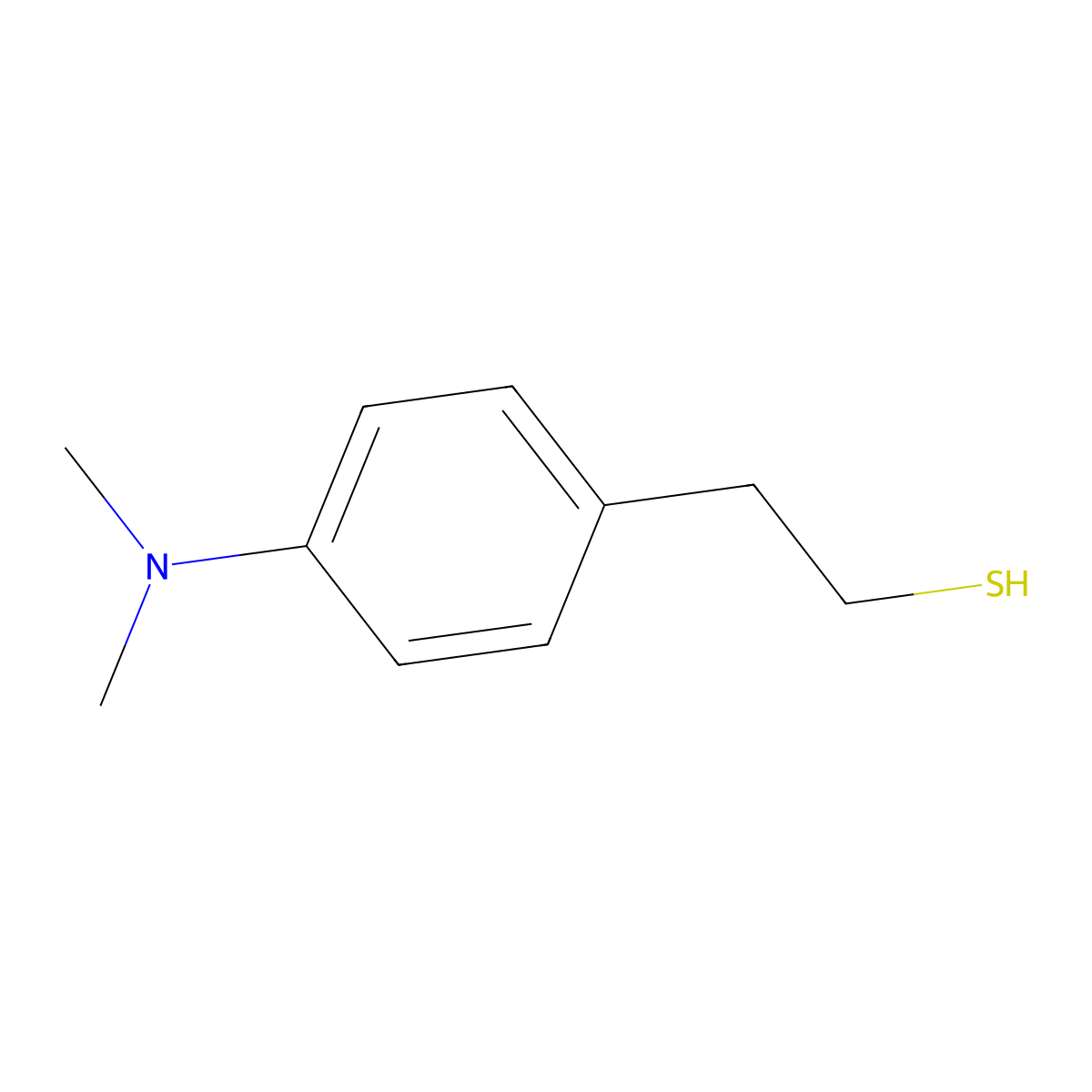 2-[4-(Dimethylamino)phenyl]ethanethiol molecular structure, CAS 211871-16-8