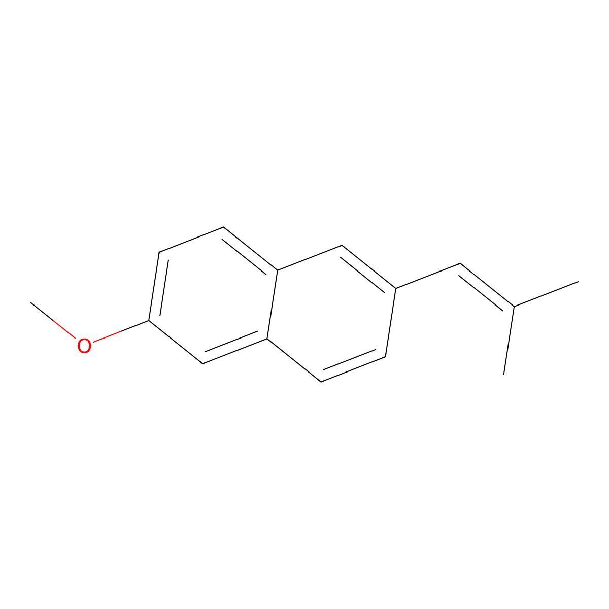 2-Methoxy-6-(2-methylprop-1-en-1-yl)naphthalene molecular structure, CAS 211871-45-3