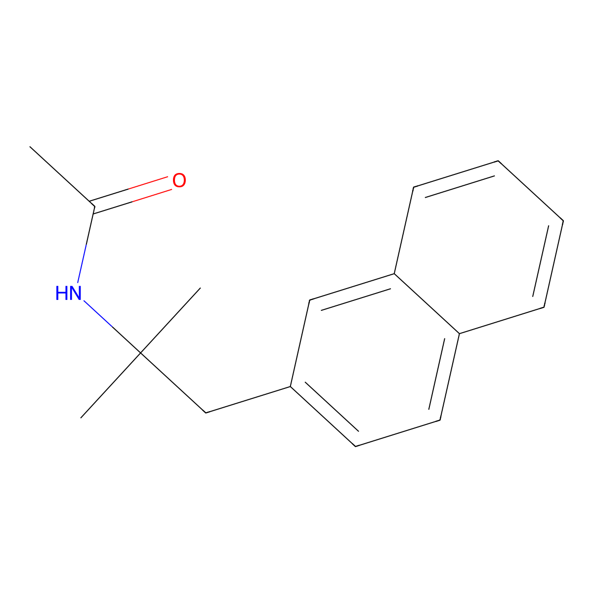 N-[2-Methyl-1-(naphthalen-2-yl)propan-2-yl]acetamide molecular structure, CAS 211871-56-6