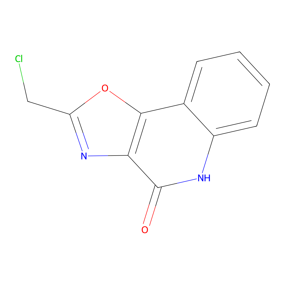 2-(Chloromethyl)[1,3]oxazolo[4,5-c]quinolin-4(5H)-one molecular structure, CAS 211874-66-7