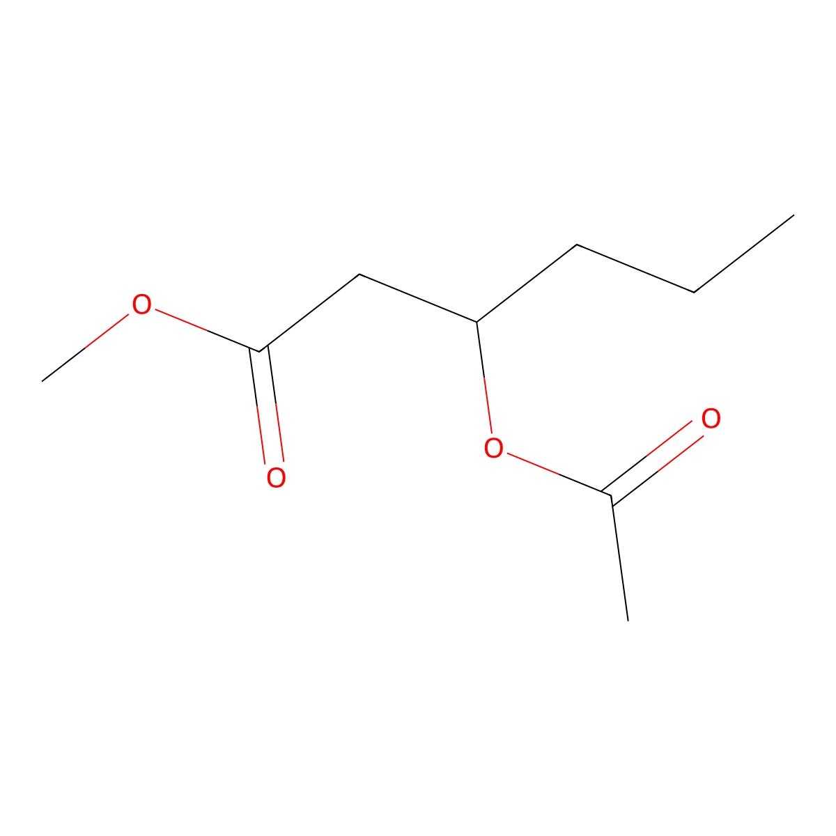 Methyl 3-acetoxyhexanoate molecular structure, CAS 21188-60-3