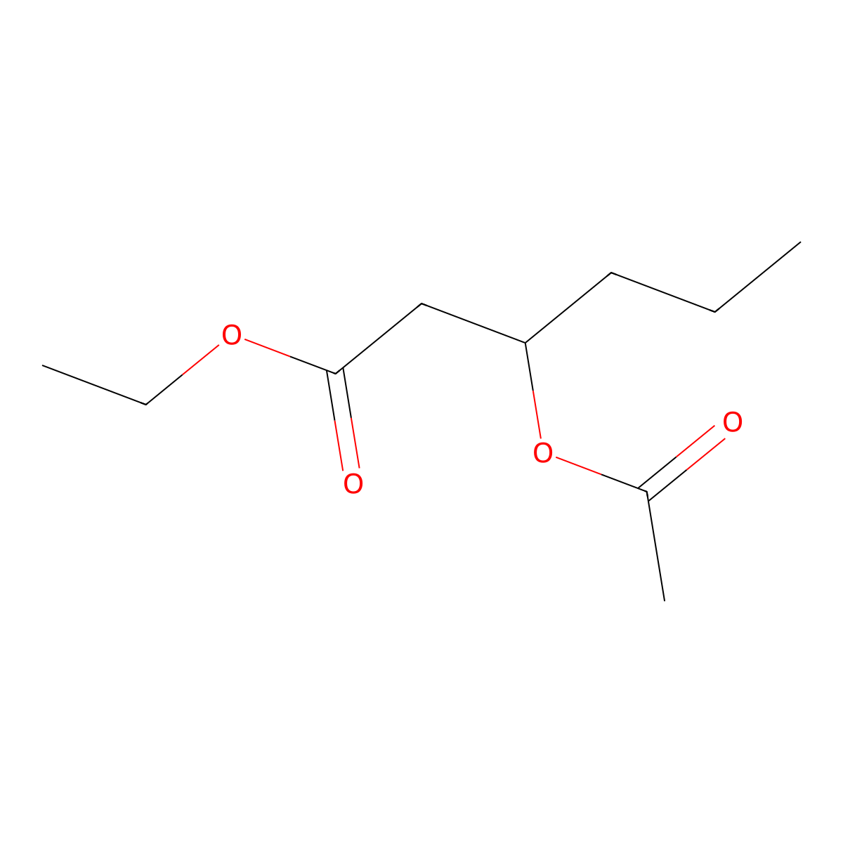Ethyl 3-acetoxyhexanoate molecular structure, CAS 21188-61-4