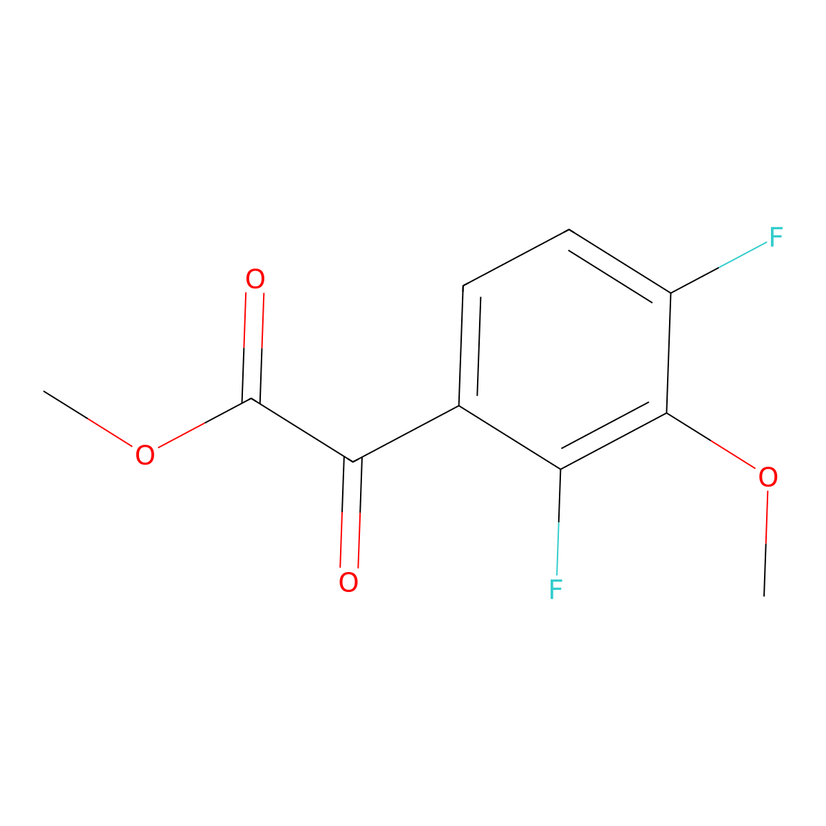 Methyl 2,4-difluoro-3-methoxy-alpha-oxobenZeneacetate molecular structure, CAS 2118825-24-2