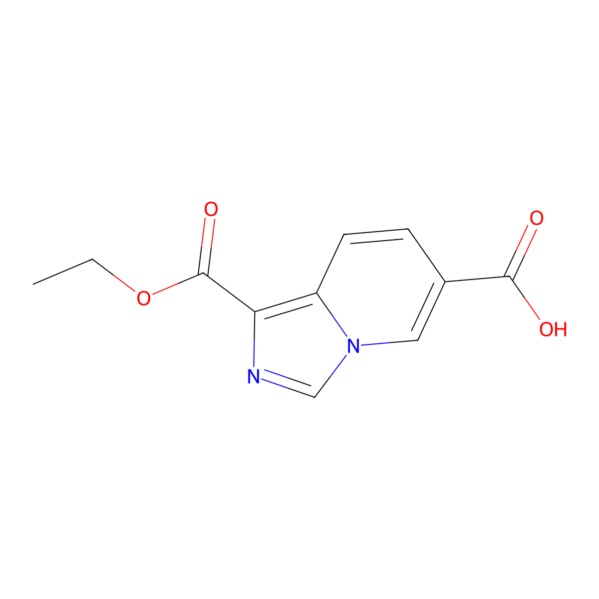 1-(Ethoxycarbonyl)imidazo[1,5-a]pyridine-6-carboxylic acid molecular structure, CAS 2118877-94-2