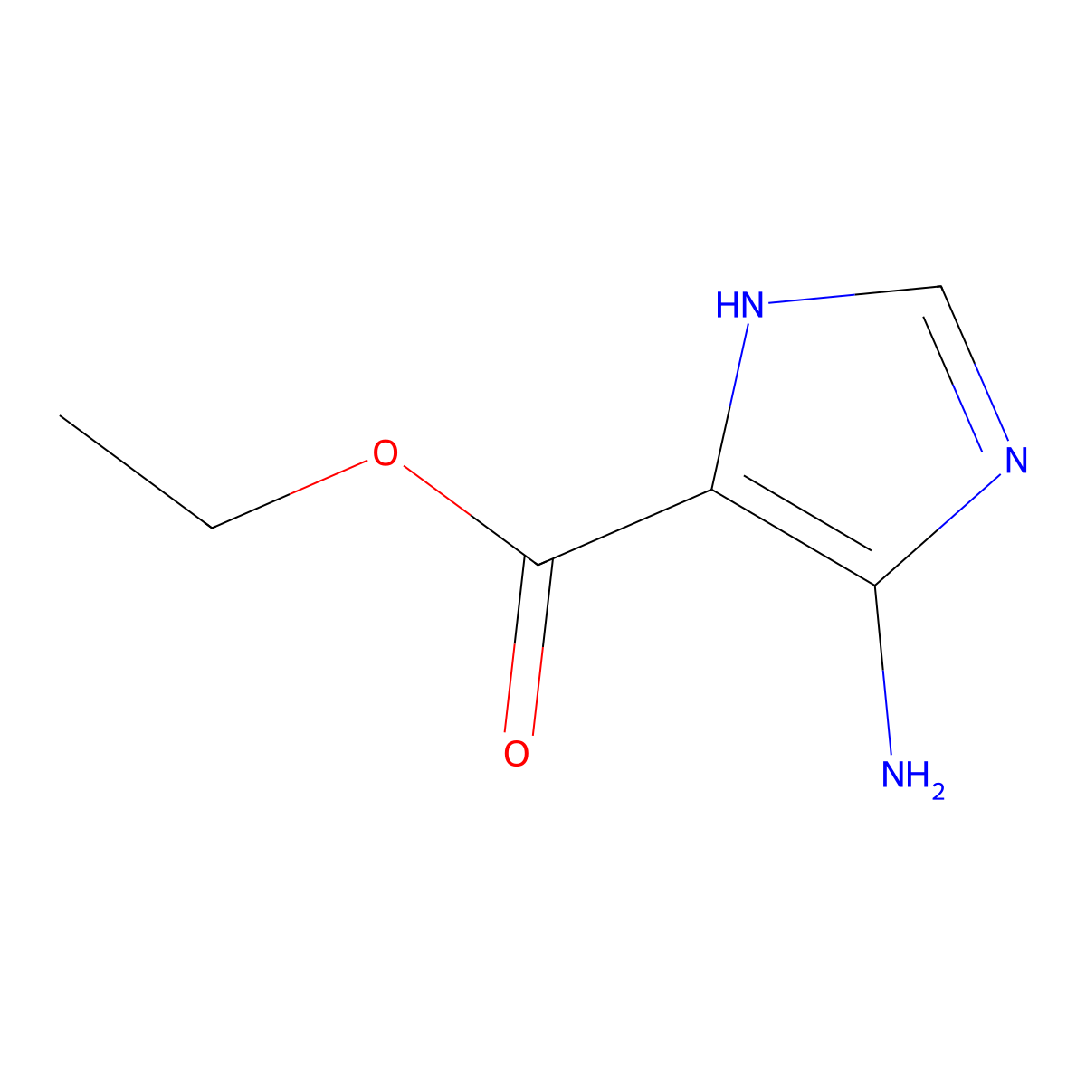 ethyl 4-amino-1H-imidazole-5-carboxylate molecular structure, CAS 21190-16-9