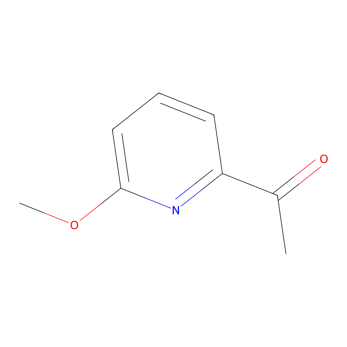 1-(6-Methoxypyridin-2-yl)ethan-1-one molecular structure, CAS 21190-93-2