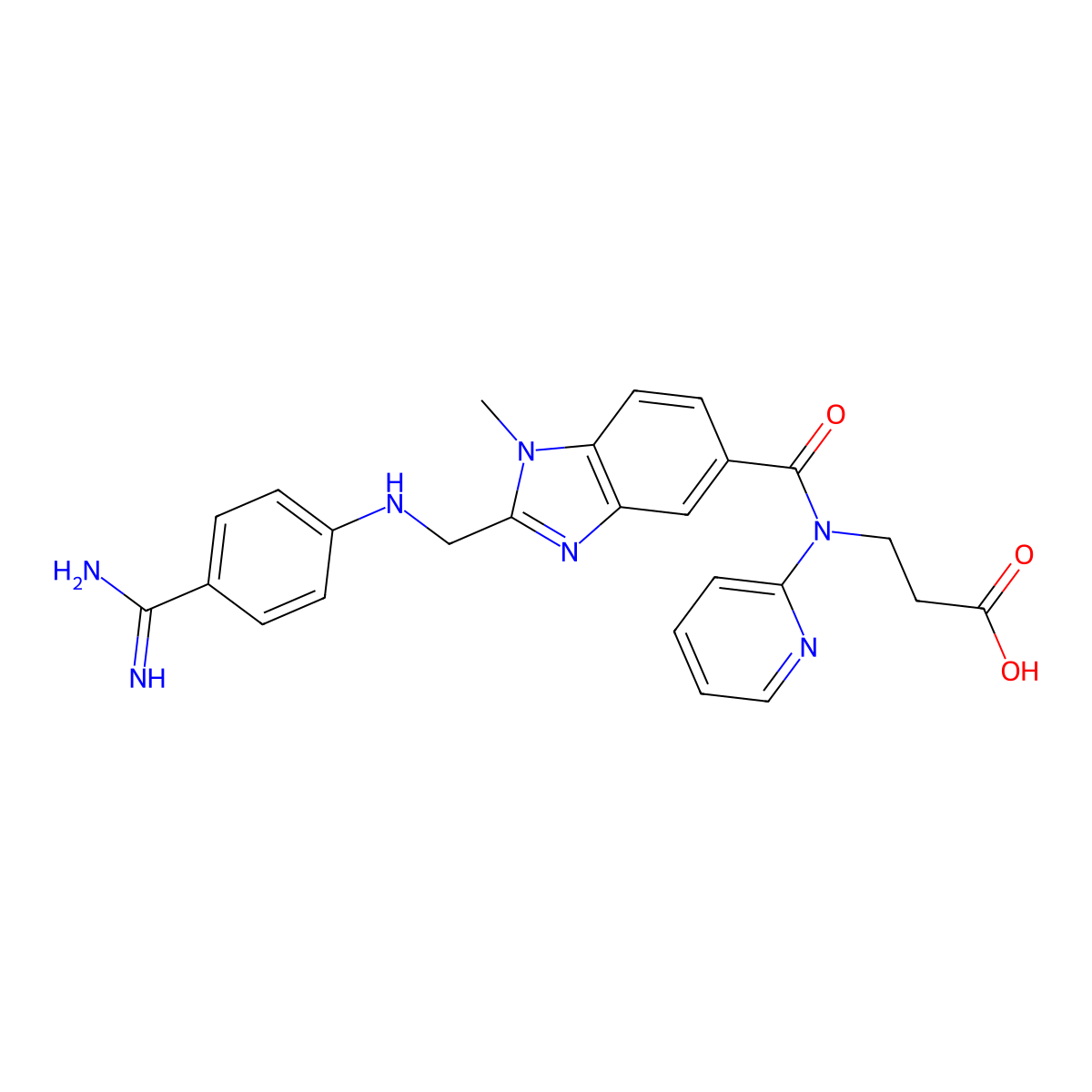 Dabigatran molecular structure, CAS 211914-51-1