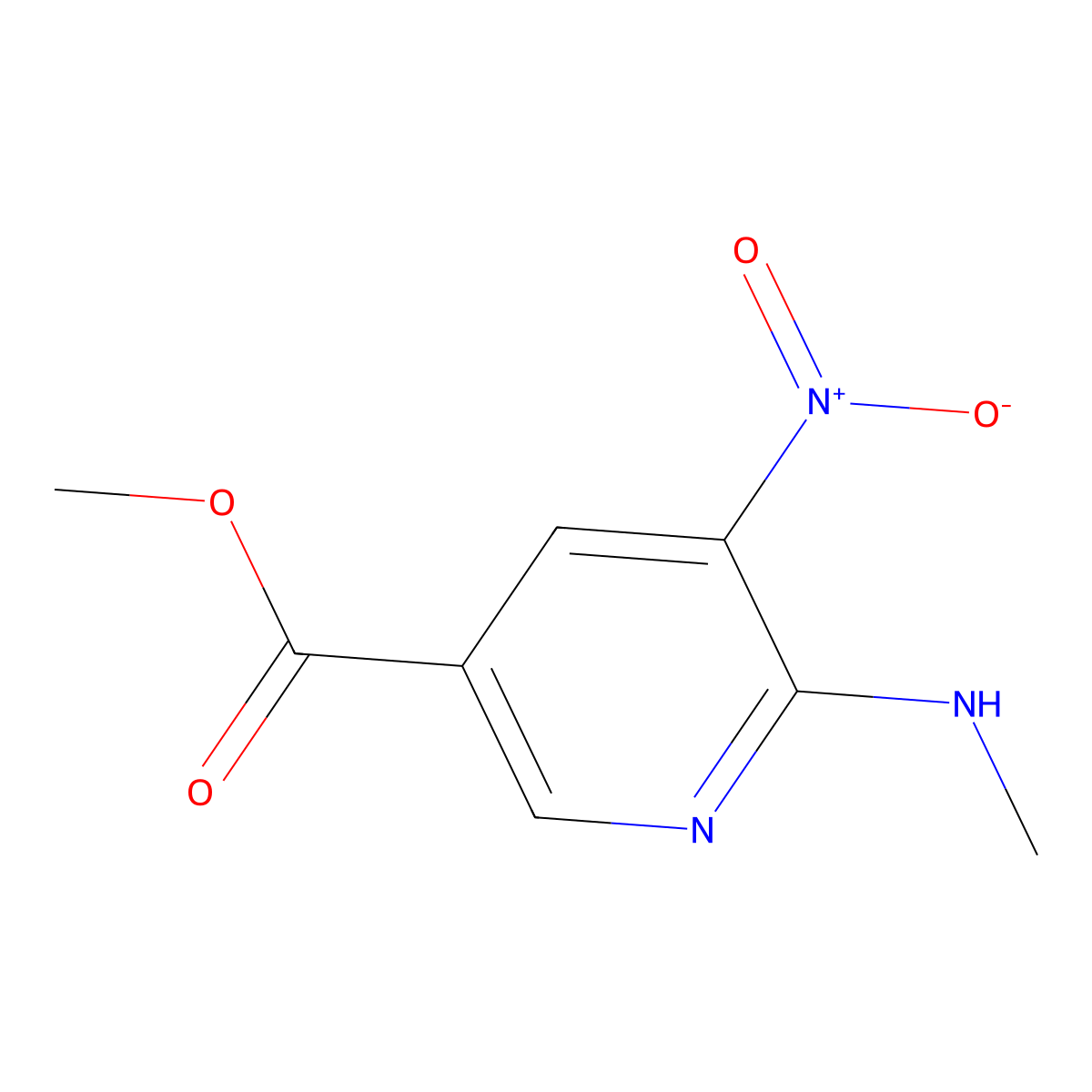Methyl 6-(methylamino)-5-nitronicotinate molecular structure, CAS 211915-52-5