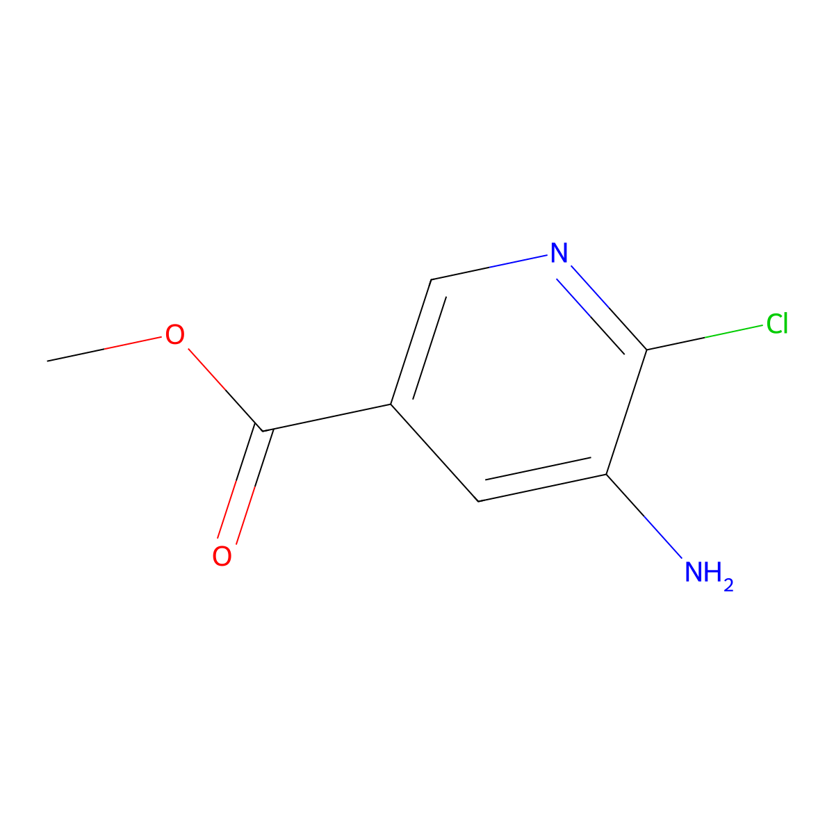 Methyl 5-amino-6-chloropyridine-3-carboxylate molecular structure, CAS 211915-96-7
