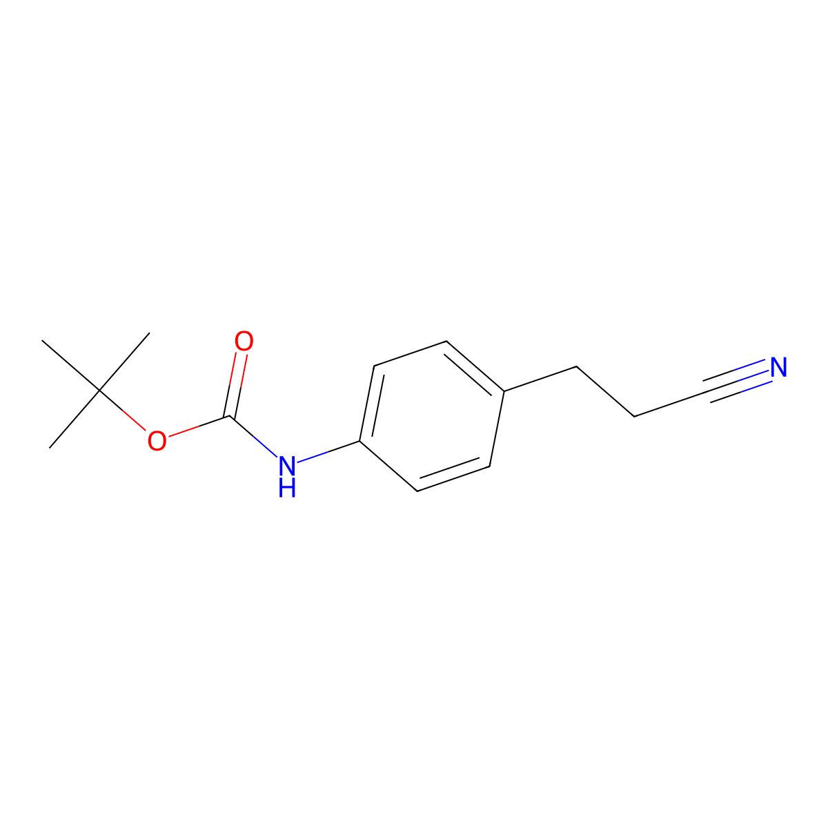 tert-butyl N-[4-(2-cyanoethyl)phenyl]carbamate molecular structure, CAS 2119165-03-4