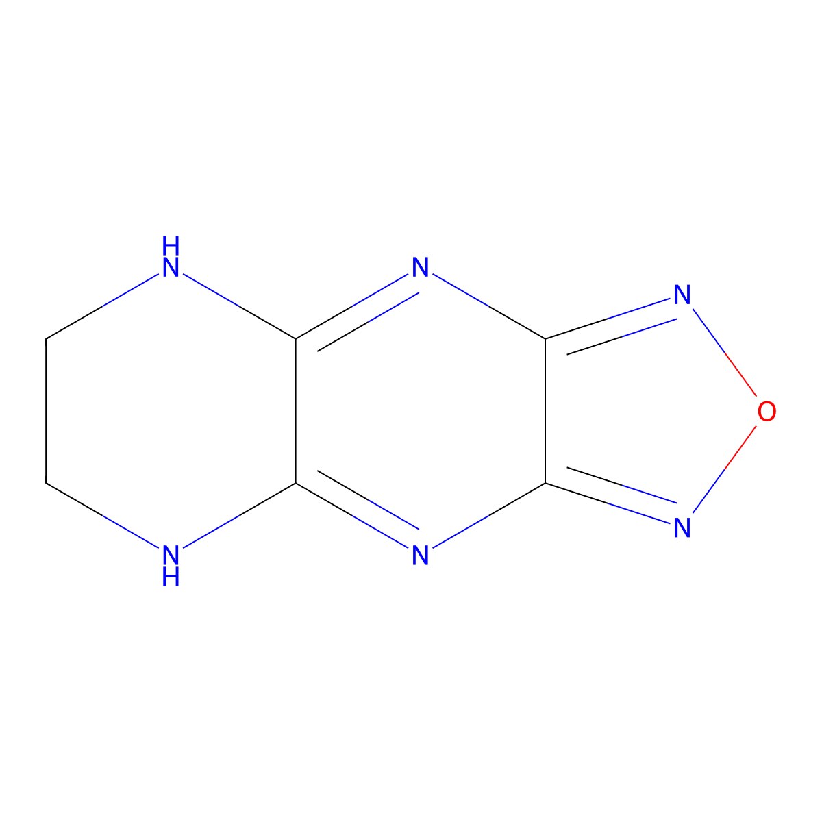 5-Oxa-2,4,6,8,10,13-hexazatricyclo[7.4.0.03,7]trideca-1,3,6,8-tetraene molecular structure, CAS 211918-27-3
