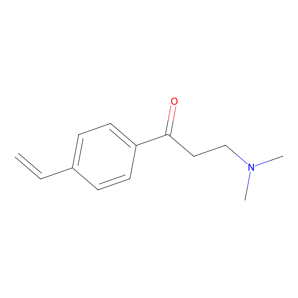 3-(Dimethylamino)-1-(4-ethenylphenyl)propan-1-one molecular structure, CAS 21192-27-8