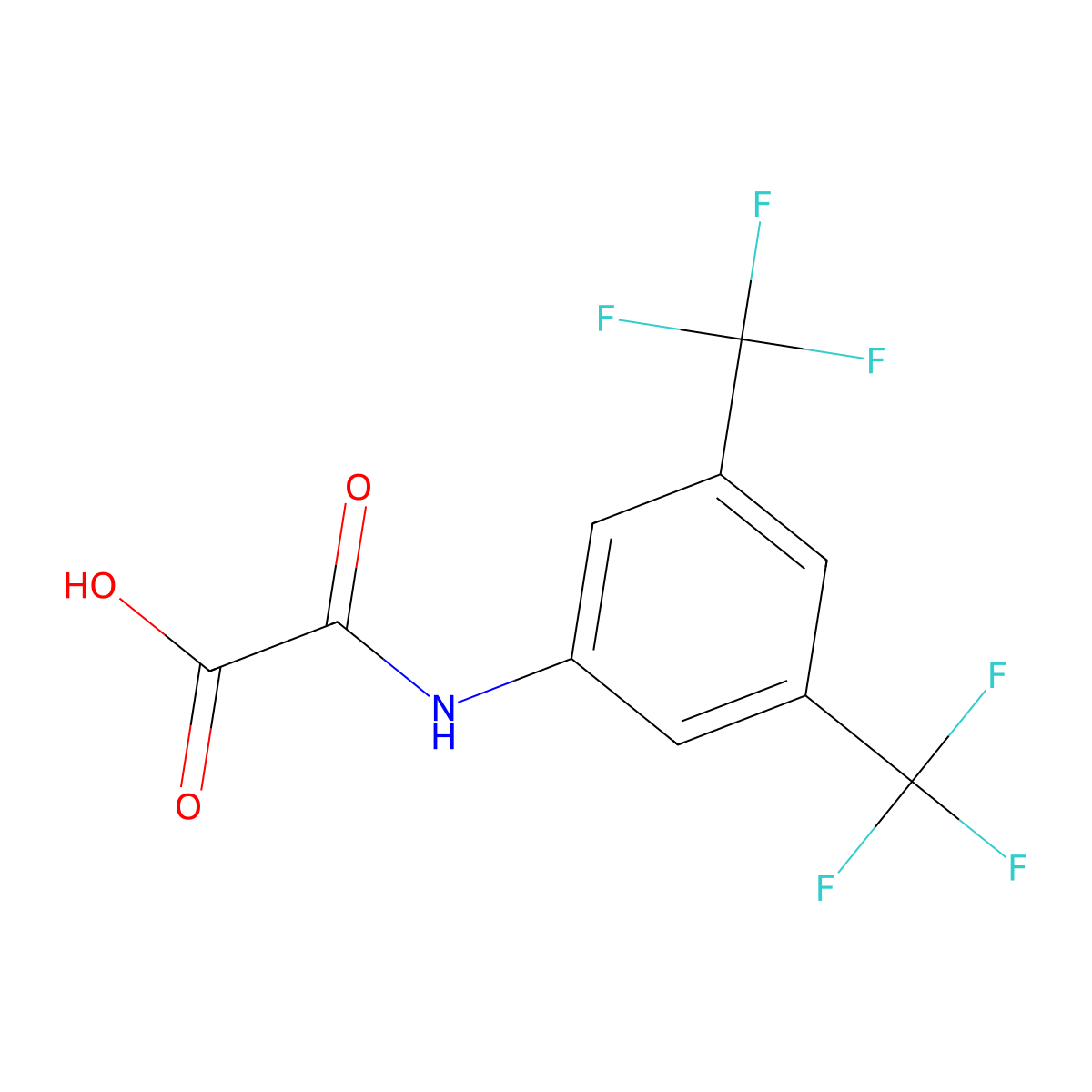 2-[3,5-Bis(trifluoromethyl)anilino]-2-oxo-acetic acid molecular structure, CAS 2119224-27-8