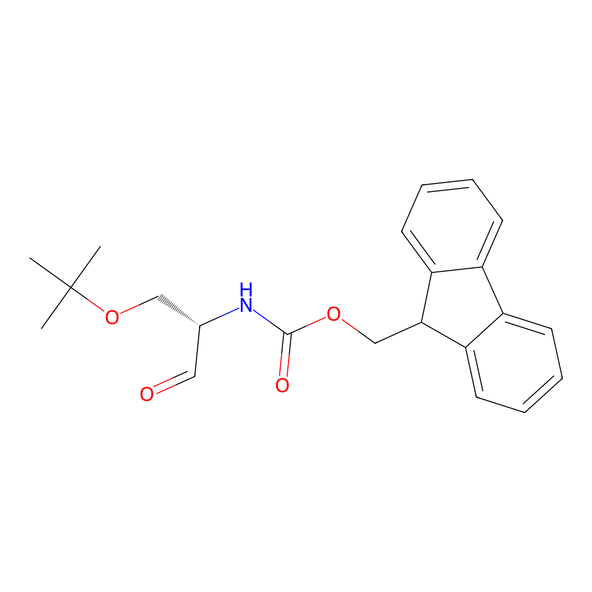 (S)-(9H-Fluoren-9-yl)methyl (1-(tert-butoxy)-3-oxopropan-2-yl)carbamate molecular structure, CAS 211929-87-2