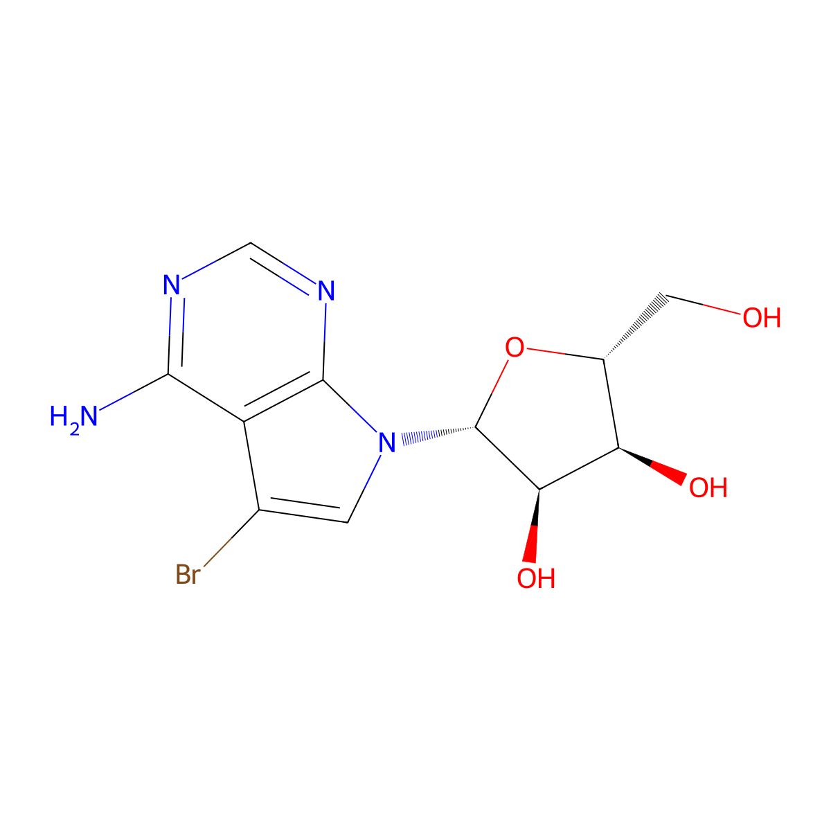 Bromotubercidin molecular structure, CAS 21193-80-6