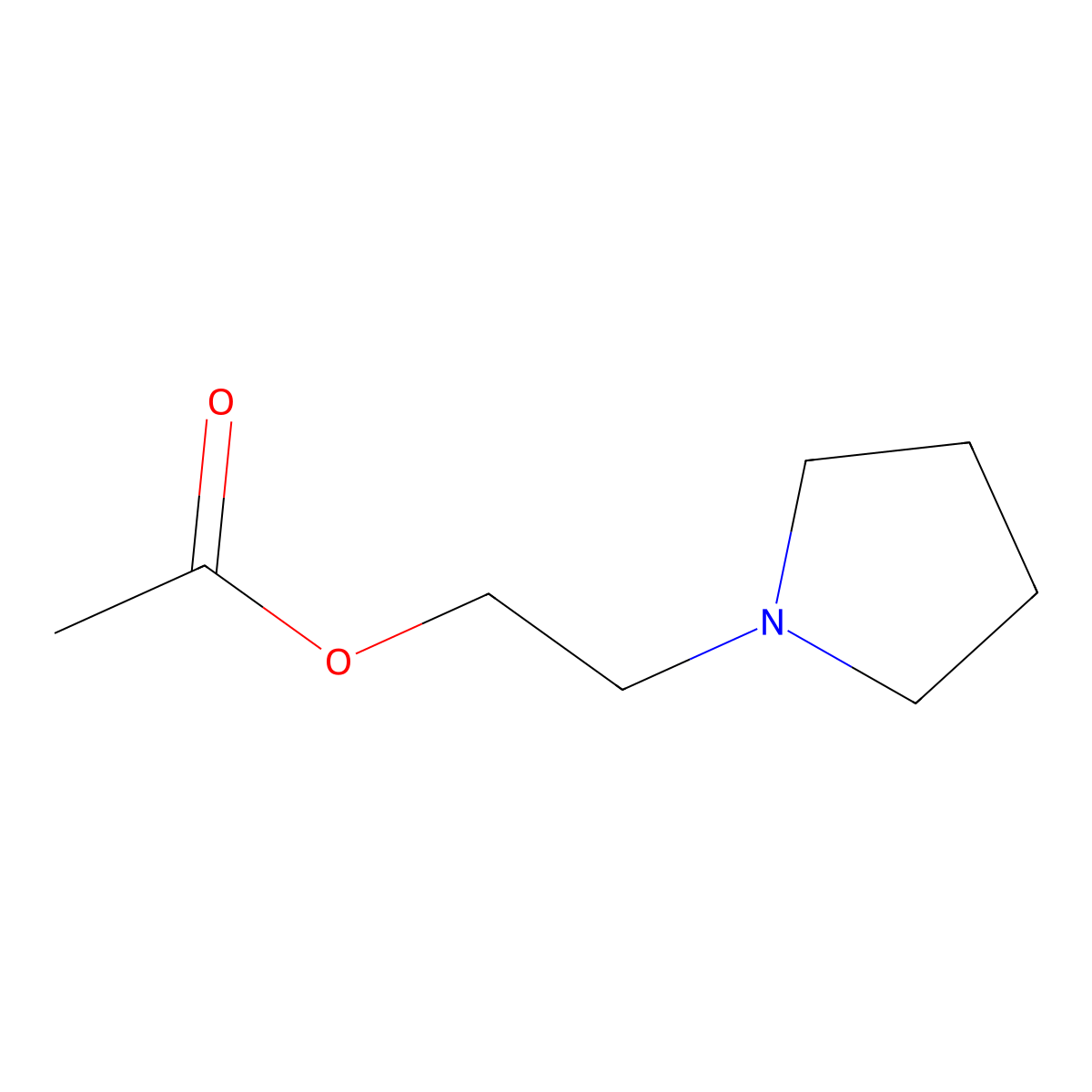 N-Acetoxyethylpyrrolidine molecular structure, CAS 21193-86-2