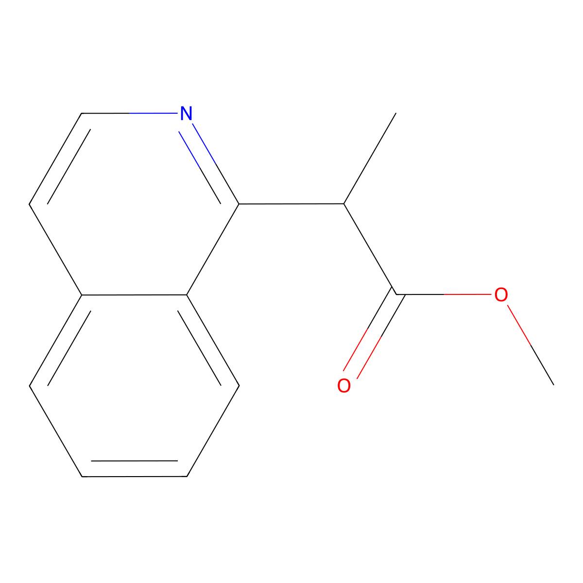 Methyl 2-(isoquinolin-1-yl)propanoate molecular structure, CAS 2119308-23-3