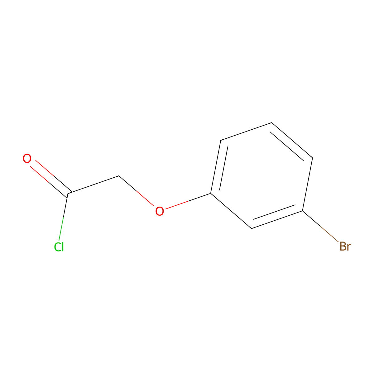 (3-Bromophenoxy)acetyl chloride molecular structure, CAS 211933-66-3