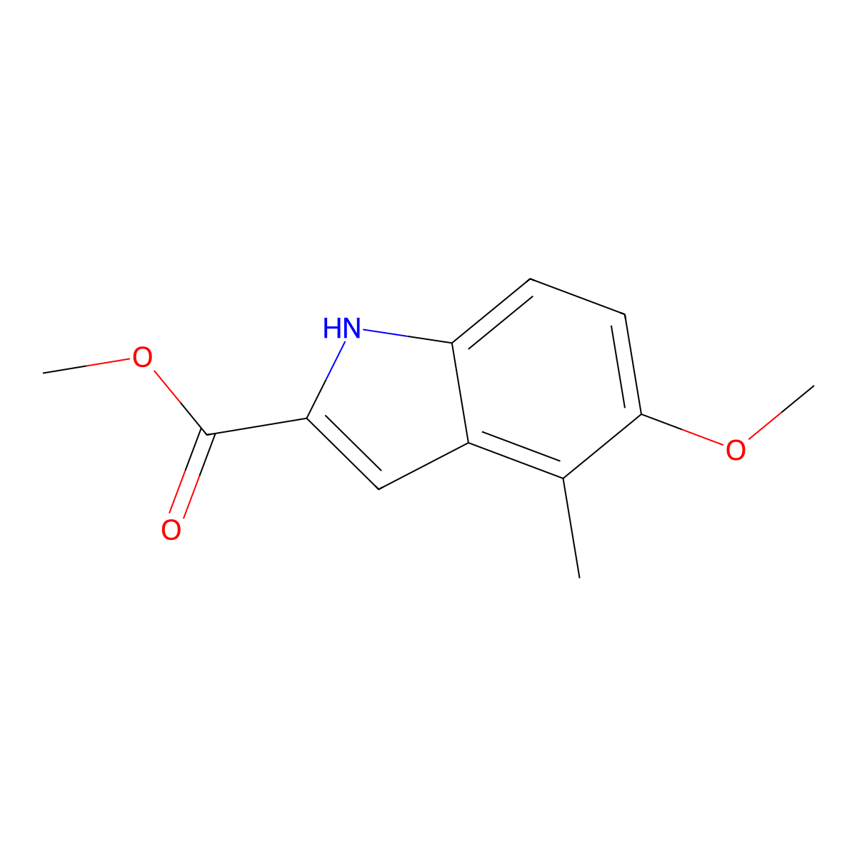 methyl 5-methoxy-4-methyl-1H-indole-2-carboxylate molecular structure, CAS 2119386-81-9