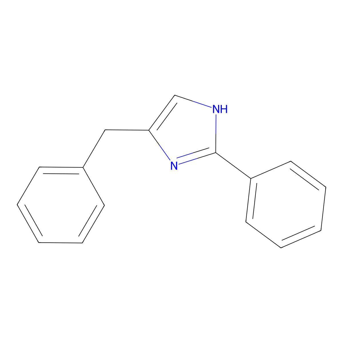2-Phenyl-4-benzylimidazole molecular structure, CAS 21194-81-0
