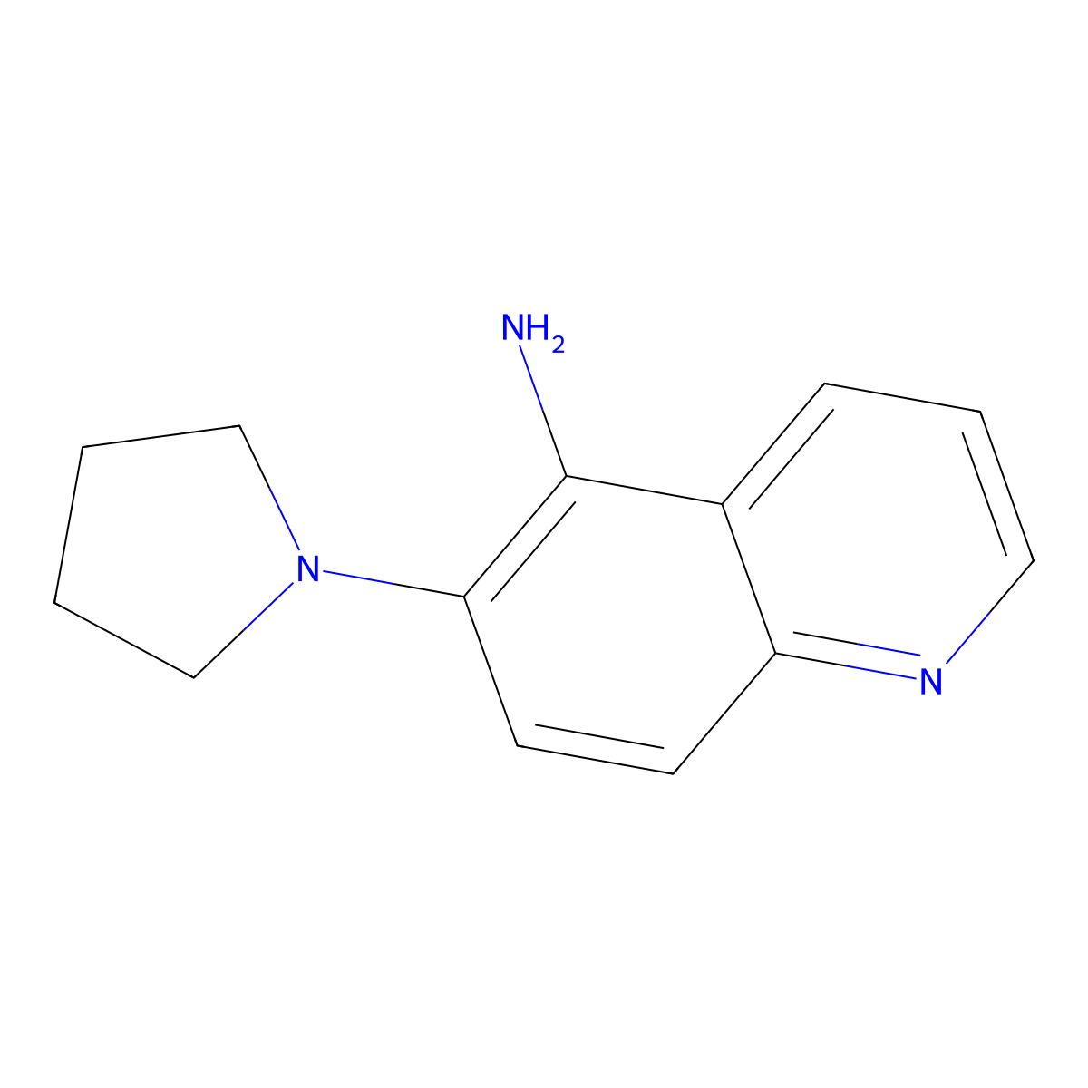 6-(Pyrrolidin-1-yl)quinolin-5-amine molecular structure, CAS 21194-95-6