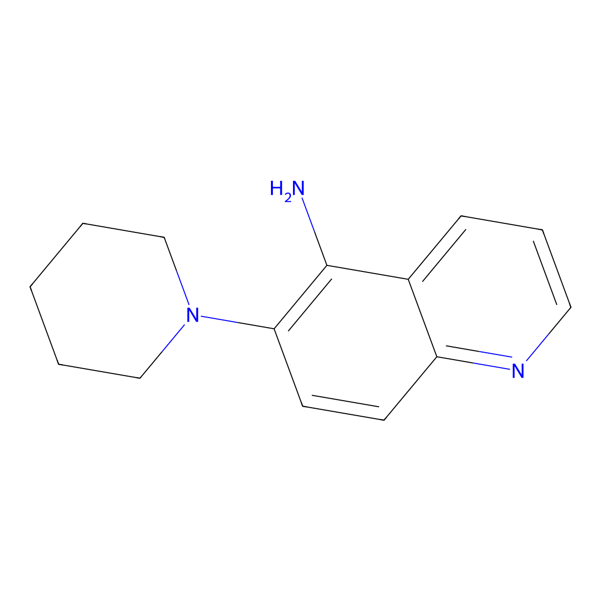 6-(Piperidin-1-yl)quinolin-5-amine molecular structure, CAS 21194-97-8