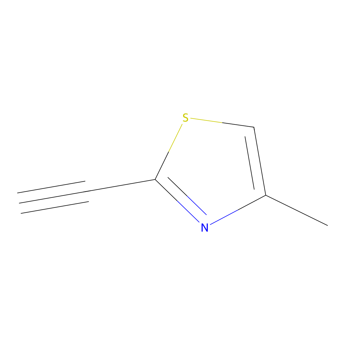 2-Ethynyl-4-methyl-1,3-thiazole molecular structure, CAS 211940-25-9