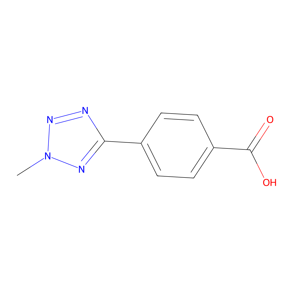 4-(2-Methyl-2H-tetrazol-5-yl)benzoic acid molecular structure, CAS 211942-53-9