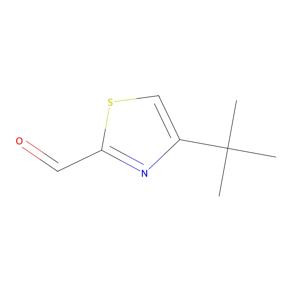 4-Tert-butyl-1,3-thiazole-2-carbaldehyde molecular structure, CAS 211942-98-2