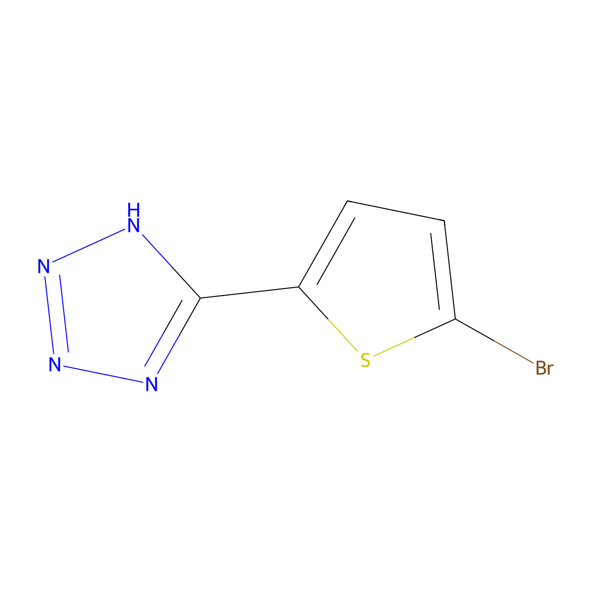 5-(5-Bromo-2-Thienyl)-1H-Tetrazole molecular structure, CAS 211943-12-3