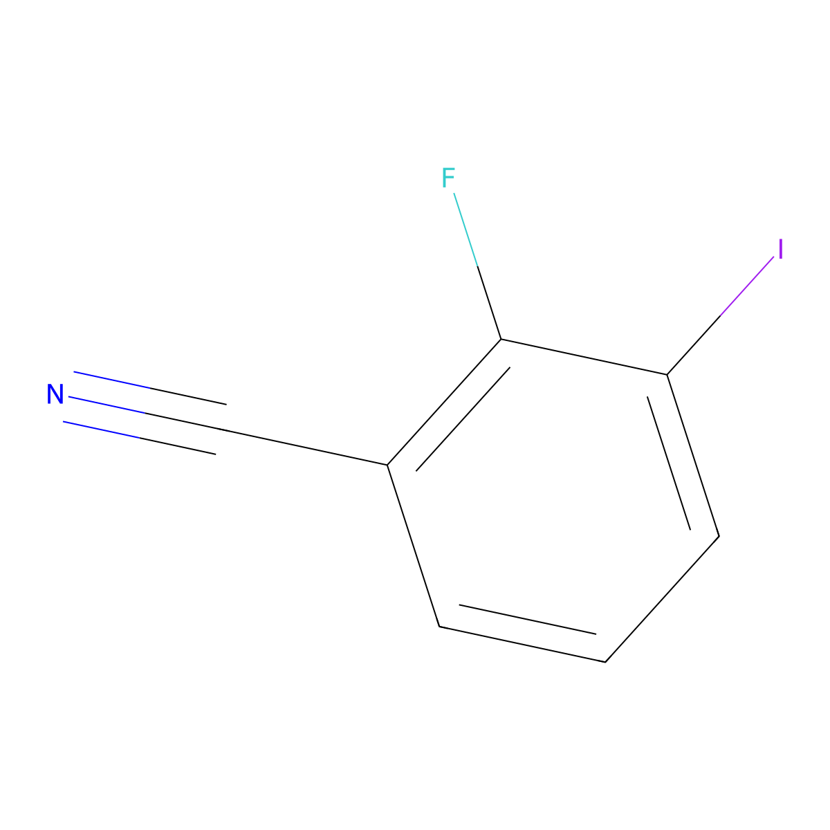 2-Fluoro-3-iodobenzonitrile molecular structure, CAS 211943-27-0
