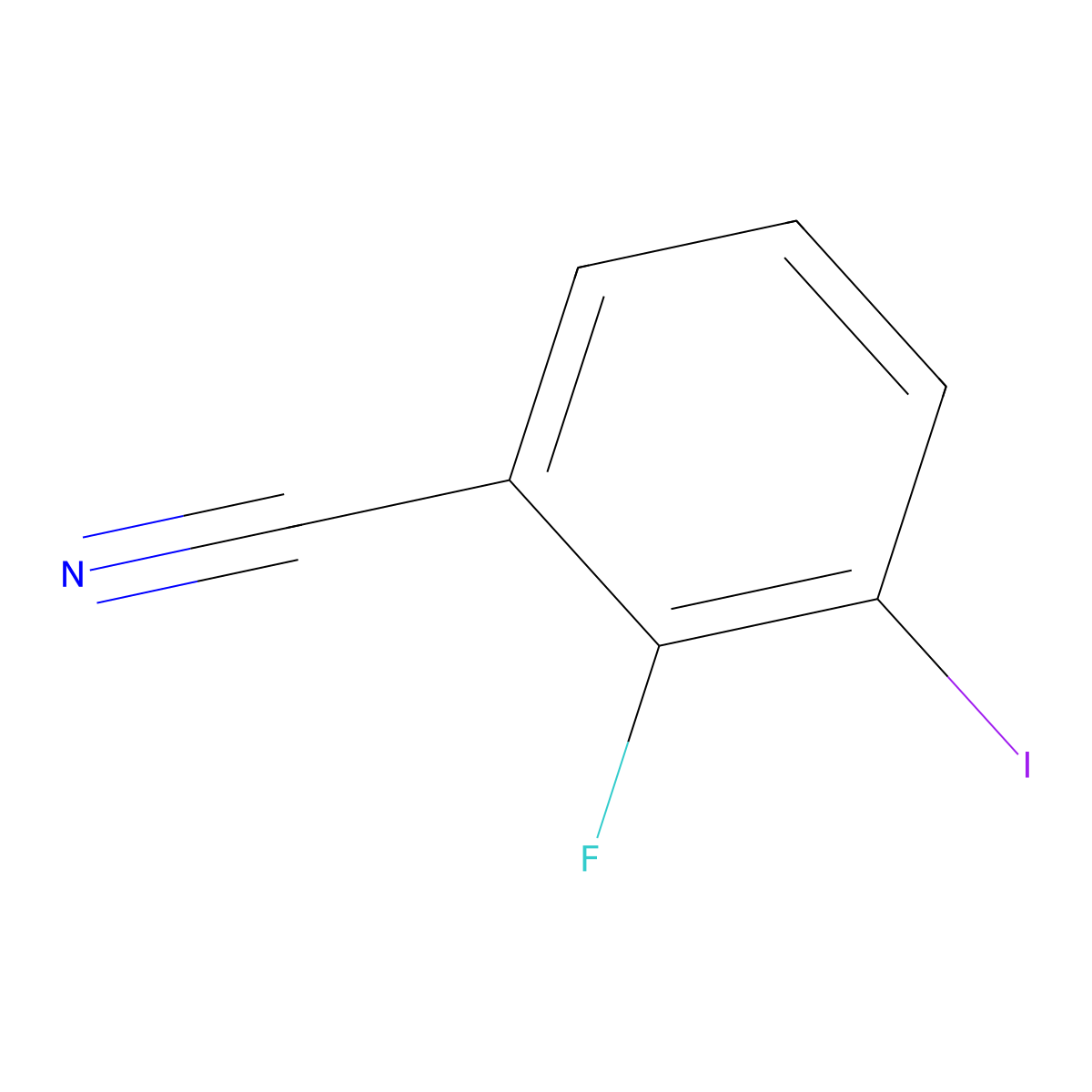 2-Fluoro-3-iodobenzonitrile molecular structure, CAS 211943-27-0