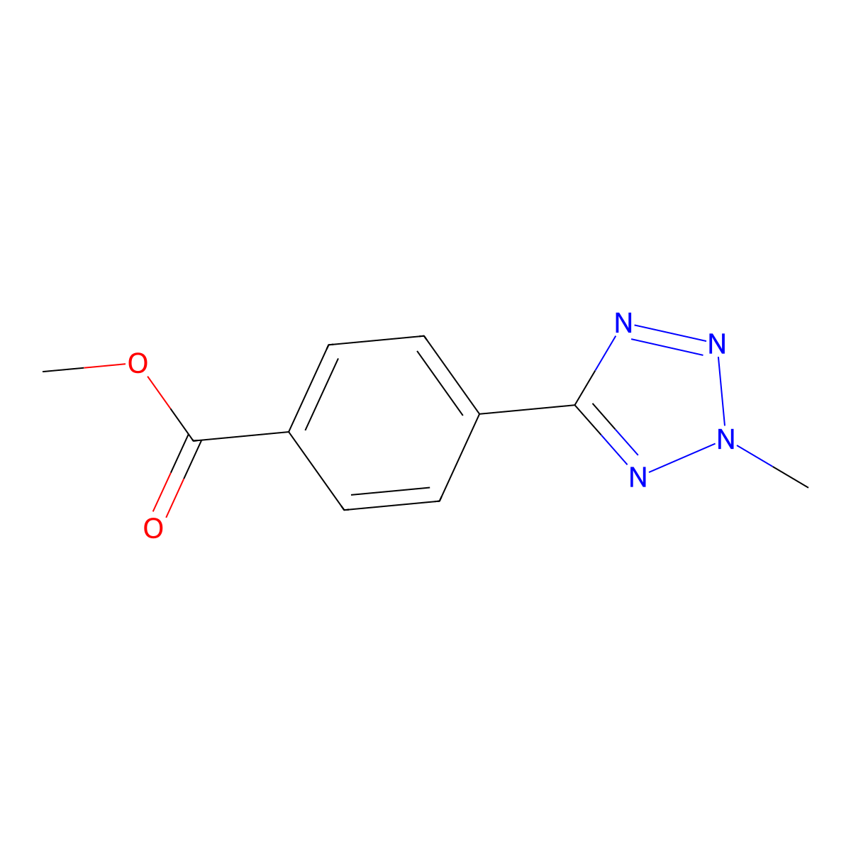 4-(2-Methyl-2H-tetrazol-5-yl)-benzoic acid methyl ester molecular structure, CAS 211943-80-5