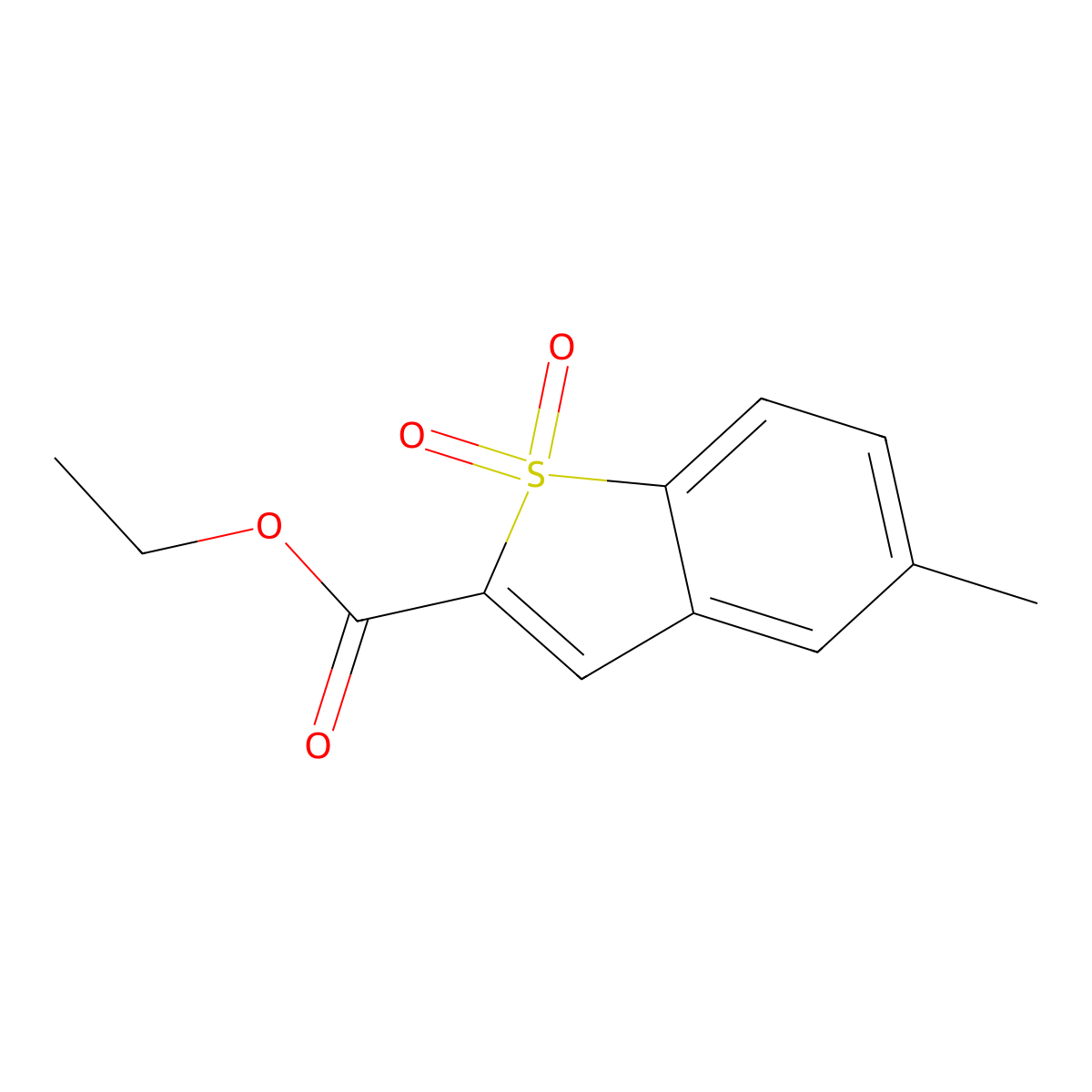 Ethyl 5-methylbenZo[b]thiophene-2-carboxylate 1,1-dioxide molecular structure, CAS 2119459-66-2