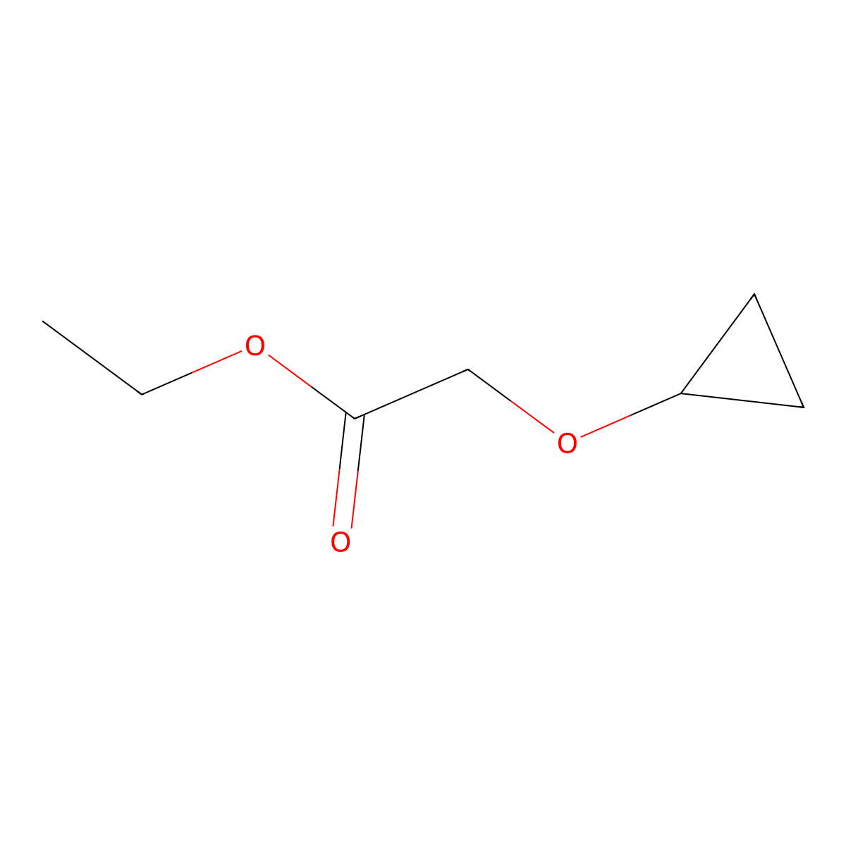 Ethyl 2-cyclopropoxyacetate molecular structure, CAS 2119471-89-3