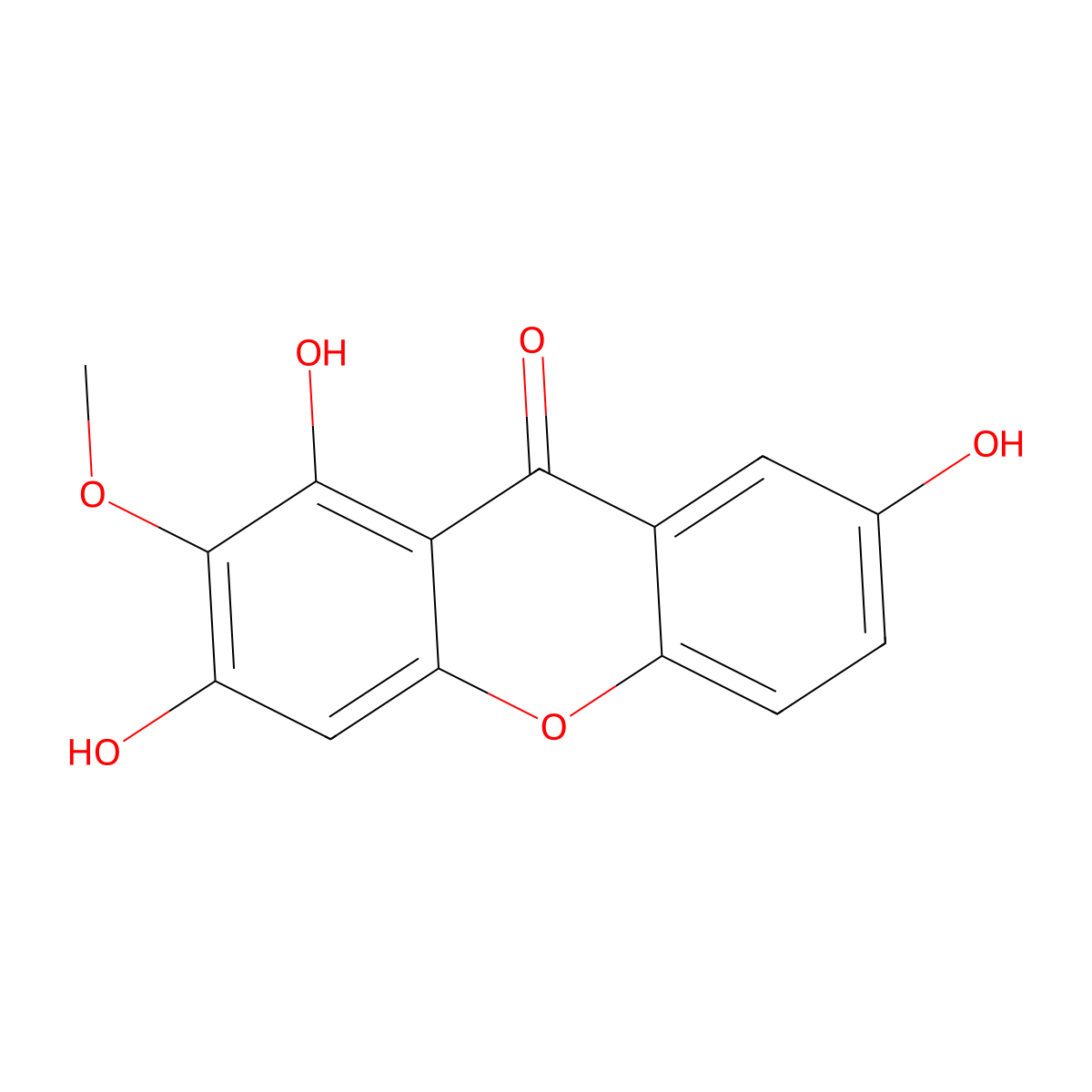 1,3,7-Trihydroxy-2-methoxyxanthone molecular structure, CAS 211948-69-5
