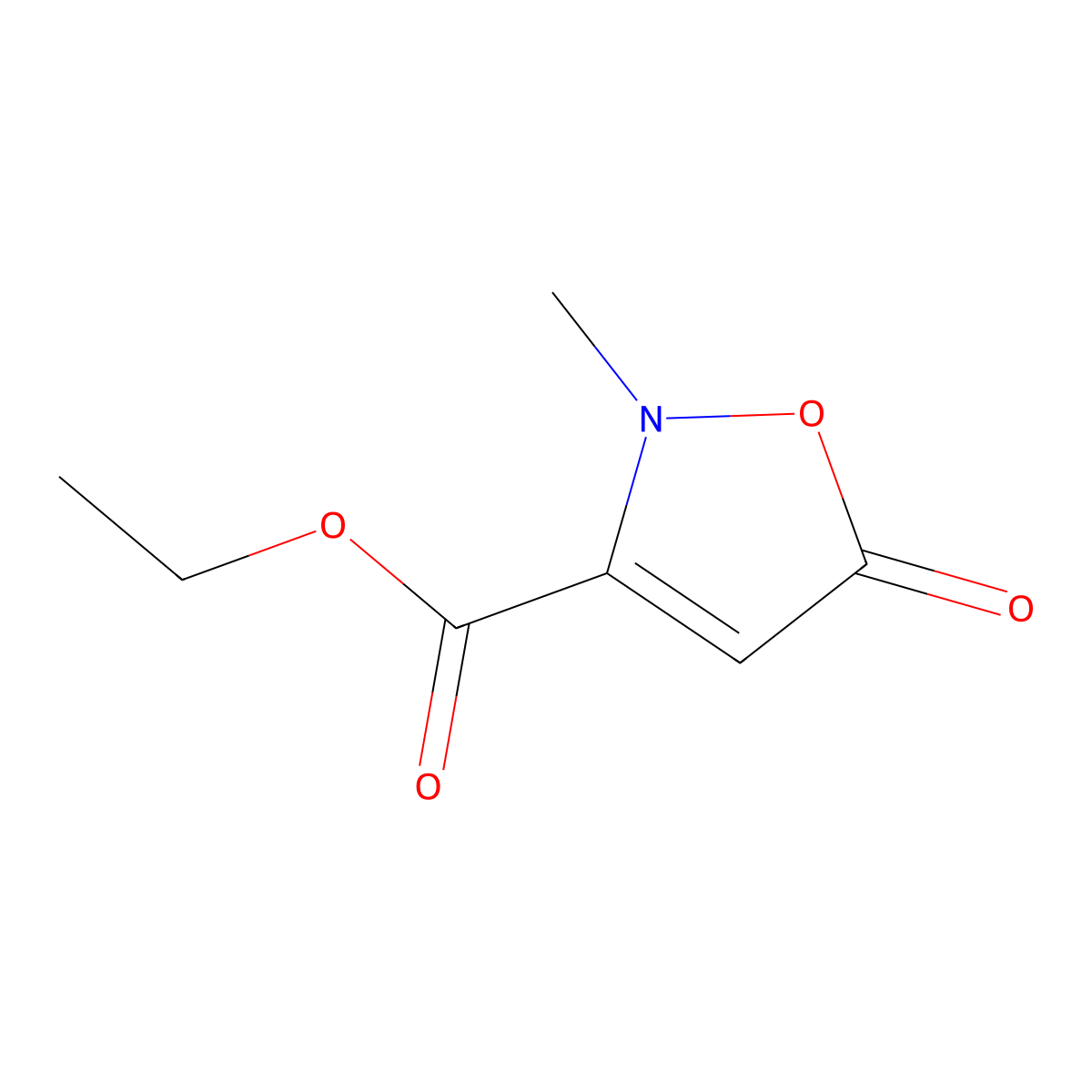 Ethyl 2-methyl-5-oxo-2,5-dihydroisoxazole-3-carboxylate molecular structure, CAS 2119542-34-4