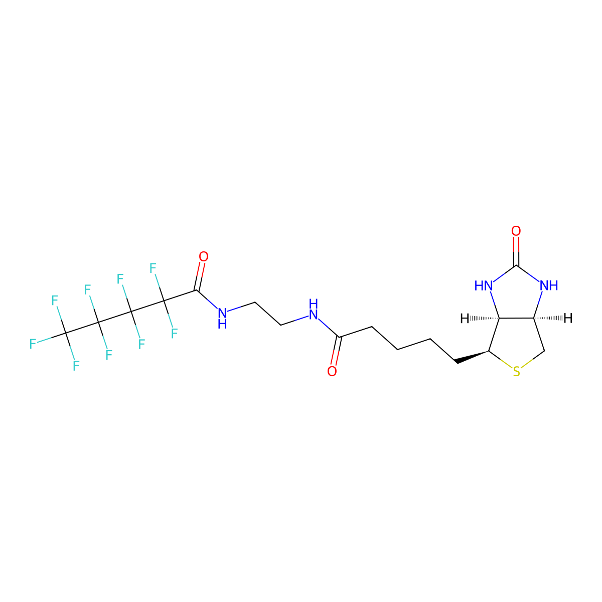 2,2,3,3,4,4,5,5,5-nonafluoro-N-(2-(5-((3aS,4S,6aR)-2-oxohexahydro-1H-thieno[3,4-d]imidazol-4-yl)pentanamido)ethyl)pentanamide molecular structure, CAS 2119569-22-9