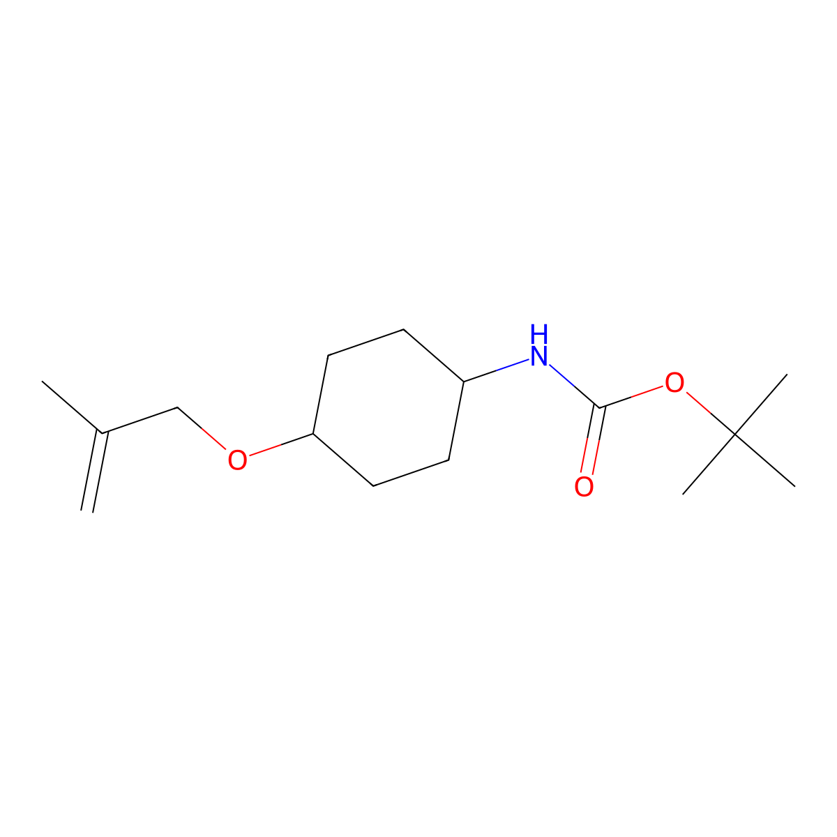 trans Tert-butyl (4-((2-methylallyl)oxy)cyclohexyl)carbamate molecular structure, CAS 2119574-79-5