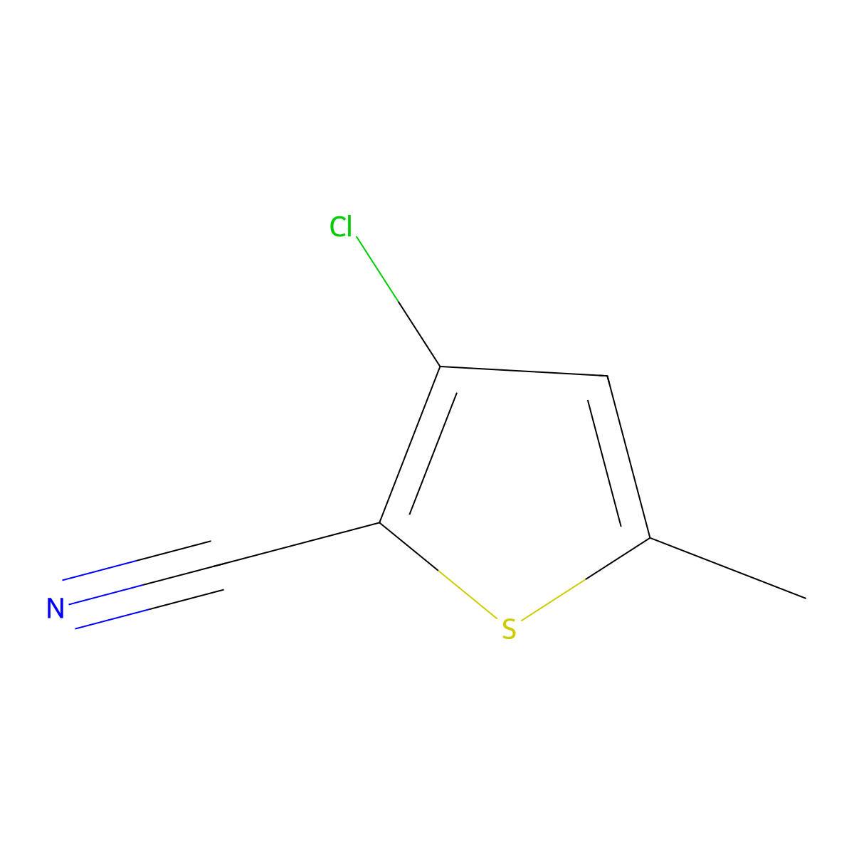3-Chloro-5-methylthiophene-2-carbonitrile molecular structure, CAS 2119577-82-9