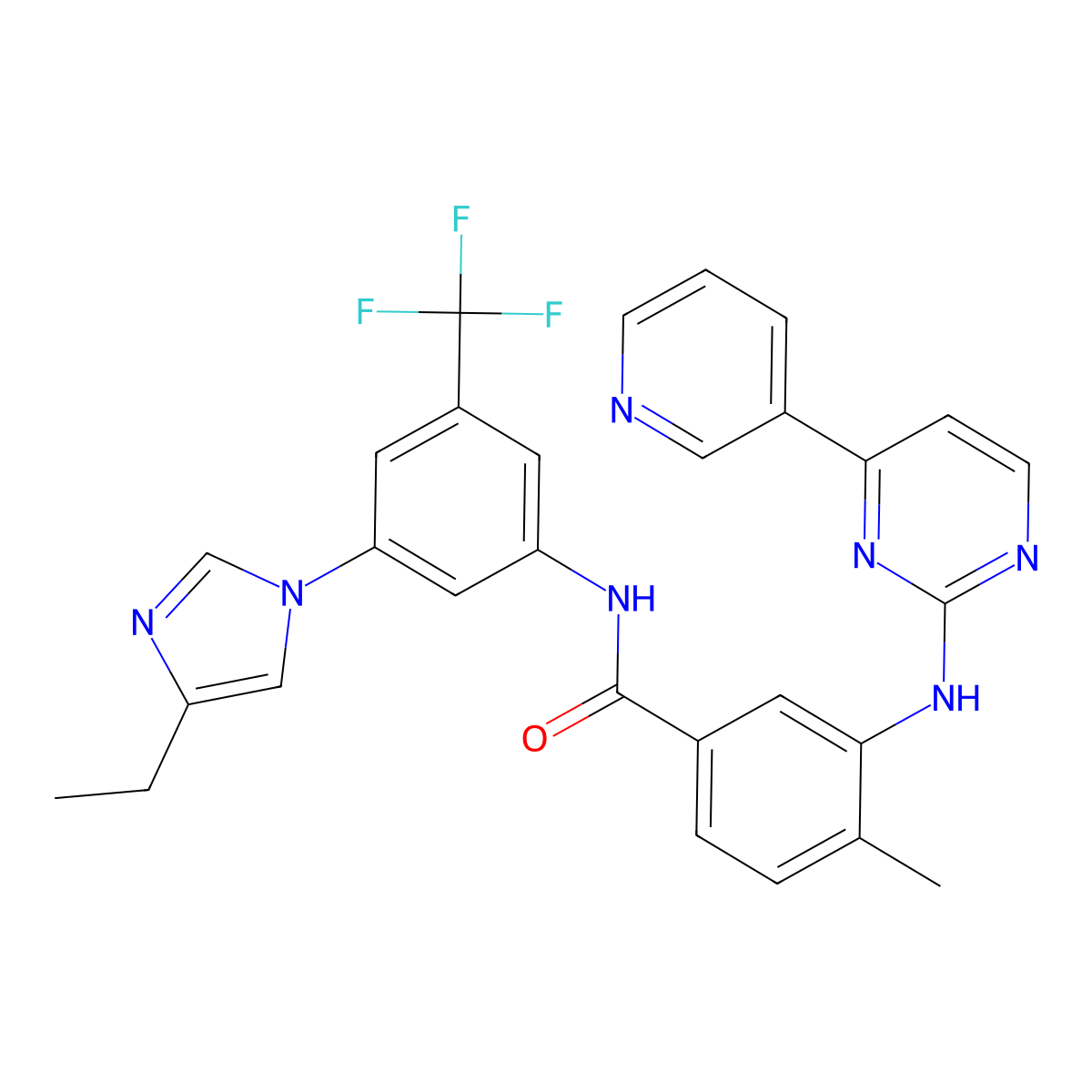 4-Desmethyl-4-ethylimidazolyl Nilotinib molecular structure, CAS 2119583-24-1