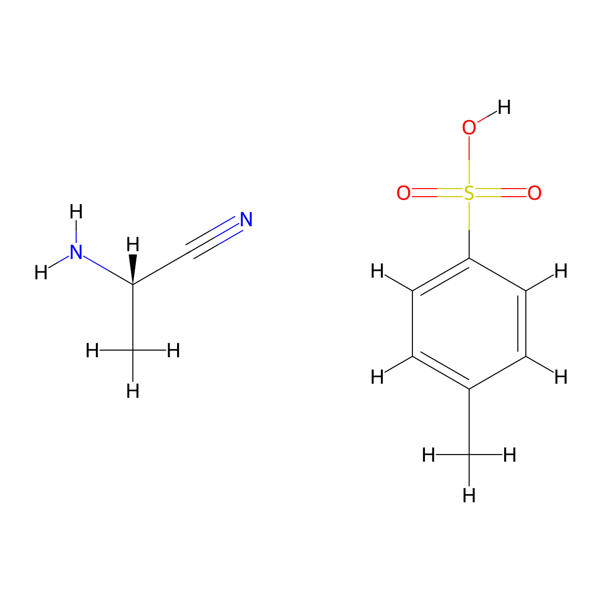 (S)-2-aminopropanenitrile 4-methylbenzenesulfonate molecular structure, CAS 2119588-41-7