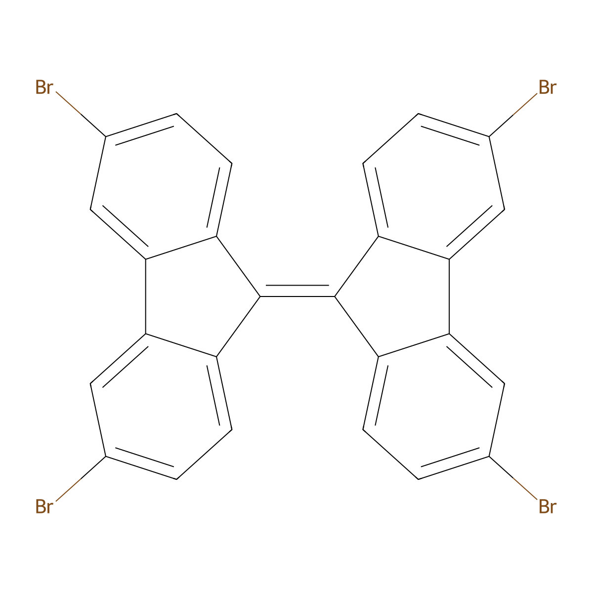 3,3',6,6'-Tetrabromo-9,9'-bifluorenylidene molecular structure, CAS 2119589-66-9