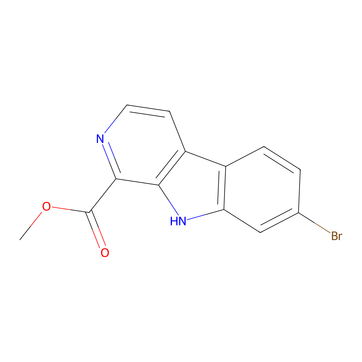 Methyl 7-bromo-9H-pyrido[3,4-b]indole-1-carboxylate molecular structure, CAS 2119612-79-0