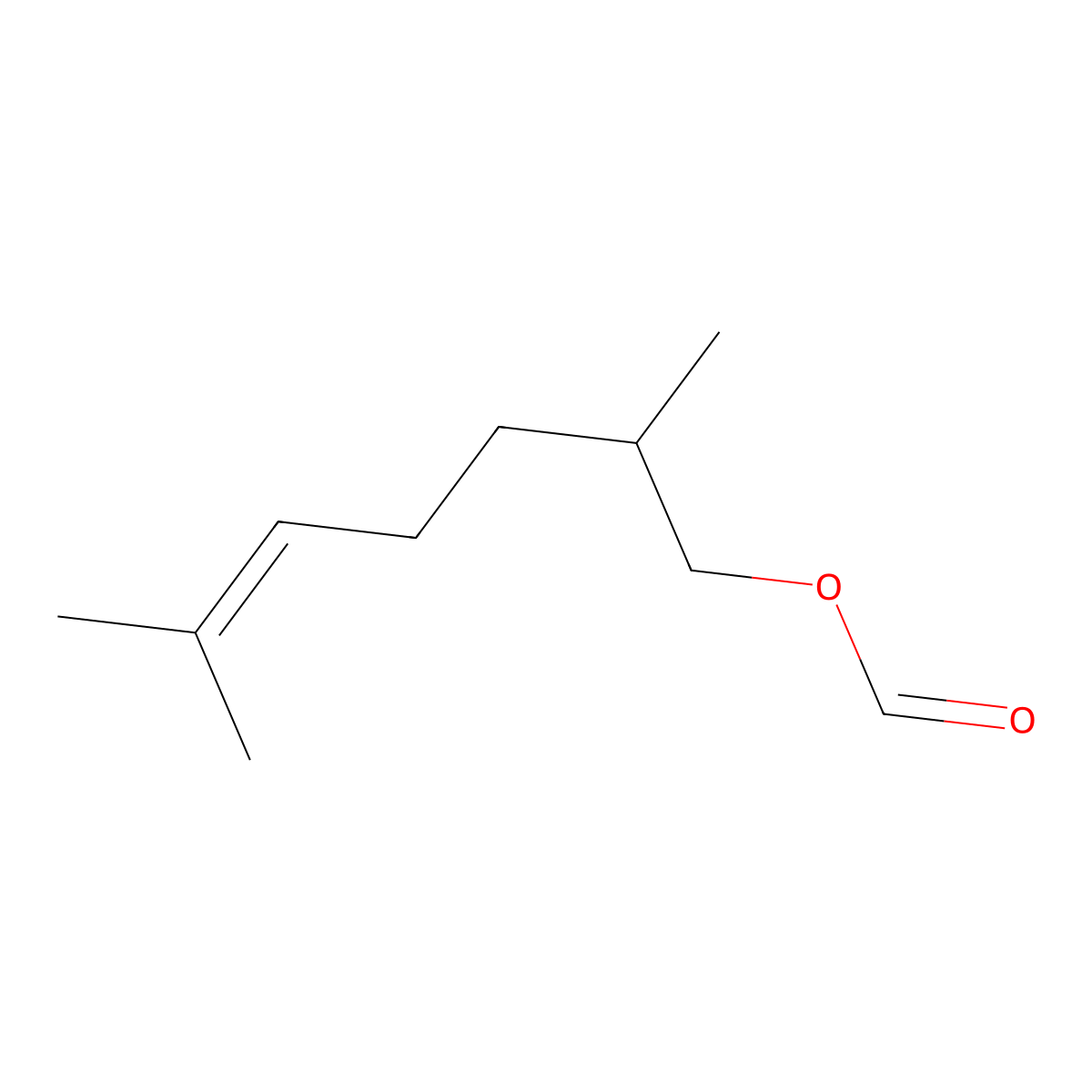 2,6-Dimethylheptenyl formate molecular structure, CAS 2119671-25-7