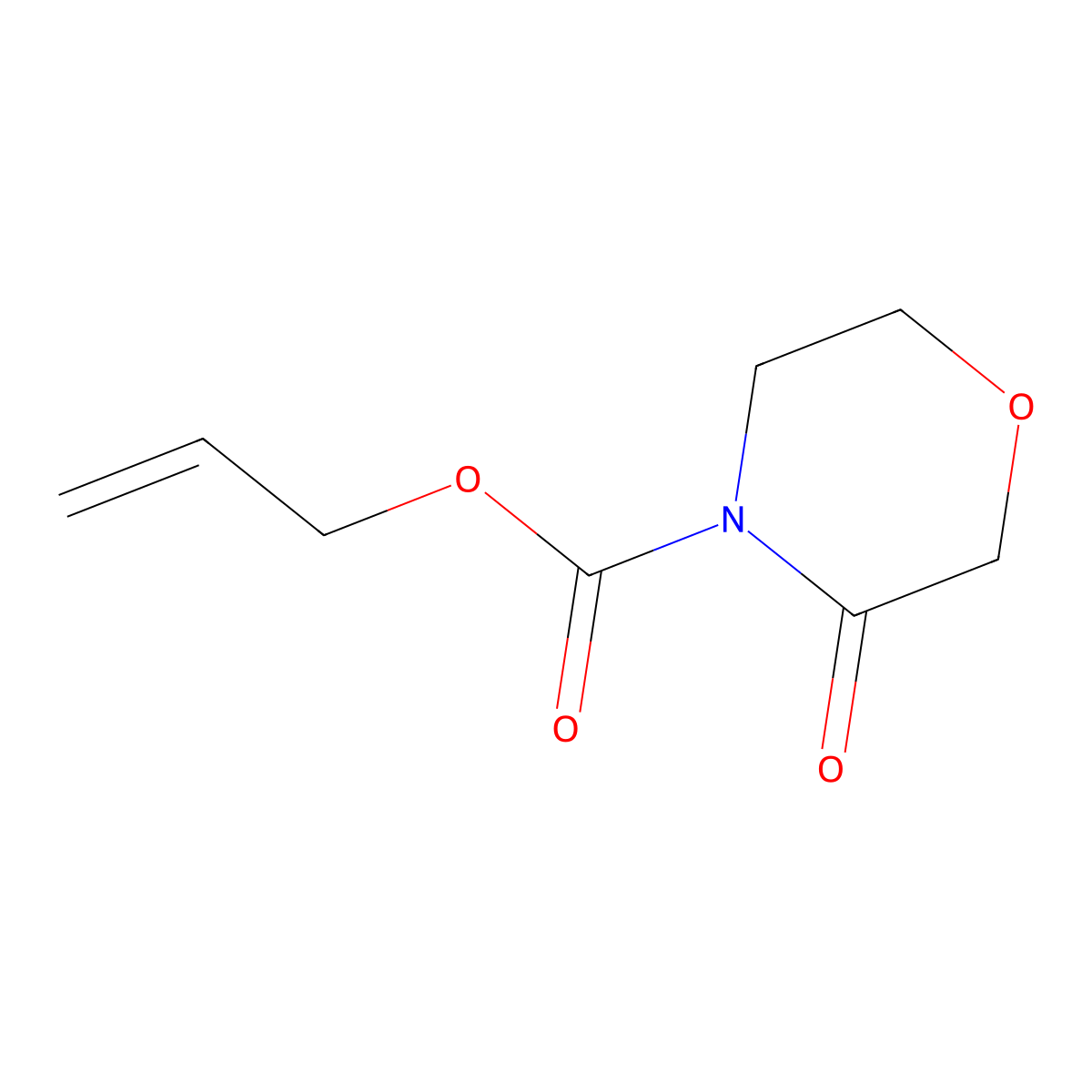 Allyl 3-oxomorpholine-4-carboxylate molecular structure, CAS 2119729-41-6