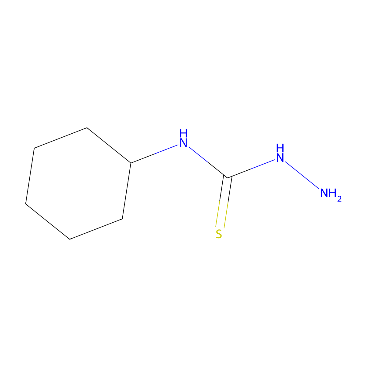 4-Cyclohexylthiosemicarbazide molecular structure, CAS 21198-18-5