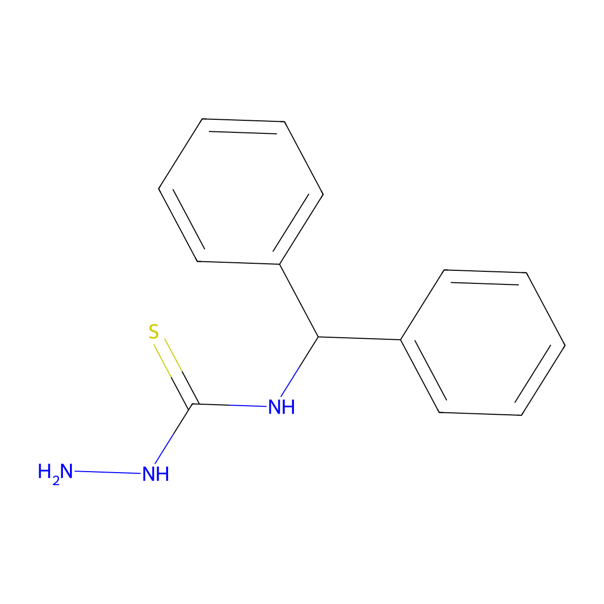 4-Benzhydryl-3-thiosemicarbazide molecular structure, CAS 21198-25-4